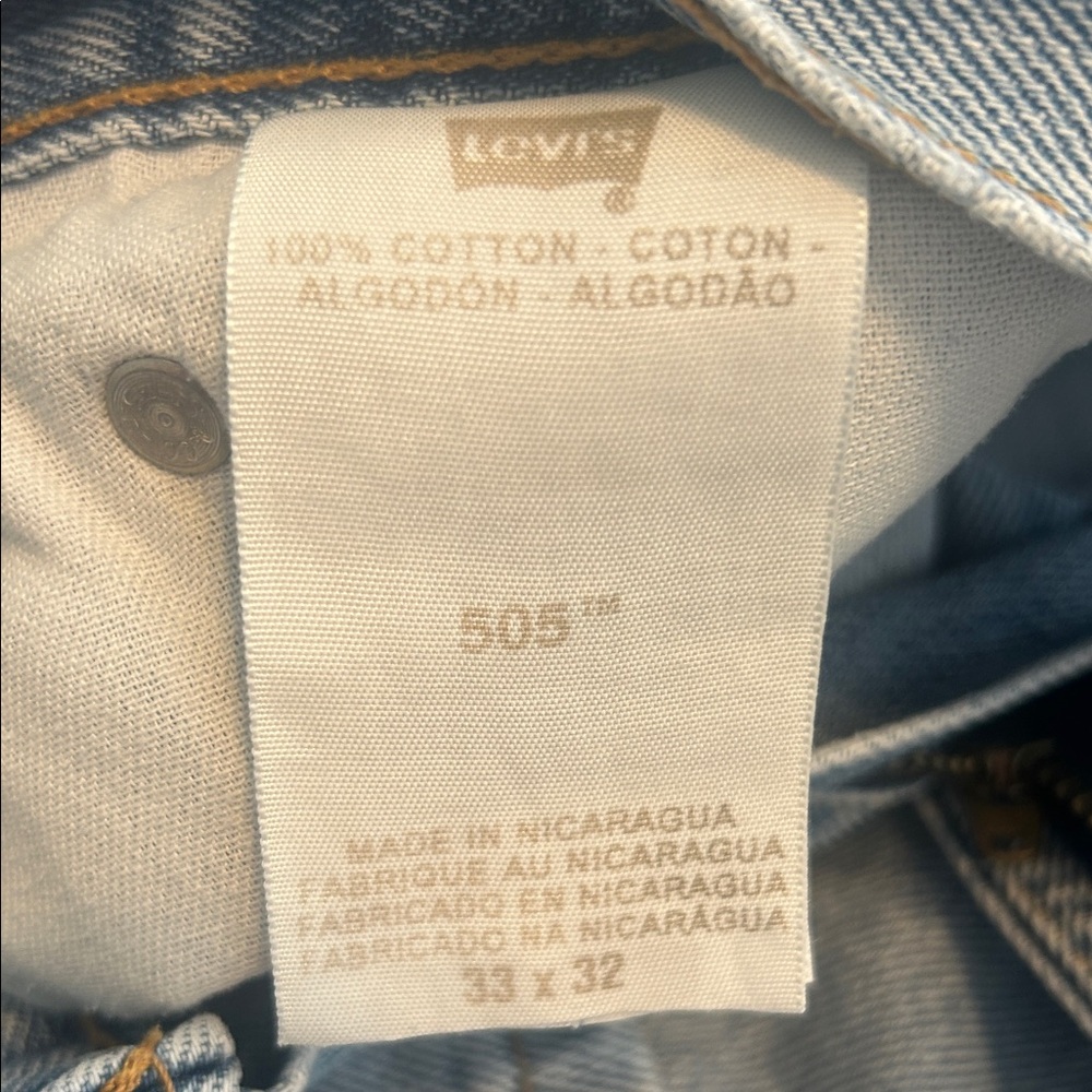 Levi's 505 Light Wash Straight Jeans - Picture 5 of 5